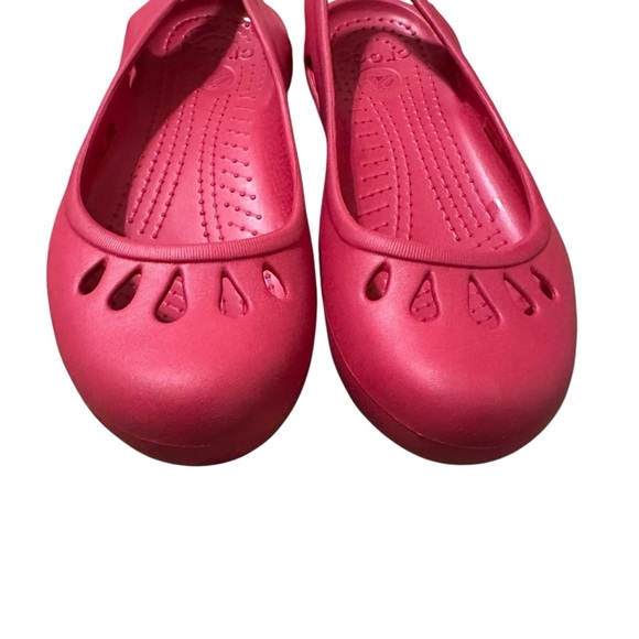 Crocs Kadee Ballet Flat Slip Ons Pink Size 8 Breathable Comfortable Round Toe - Picture 4 of 7
